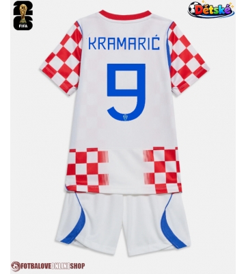 Chorvatsko Andrej Kramaric #9 Domácí dres komplet pro Děti MS 2026 Krátkým Rukávem (+ Krátké kalhoty)
